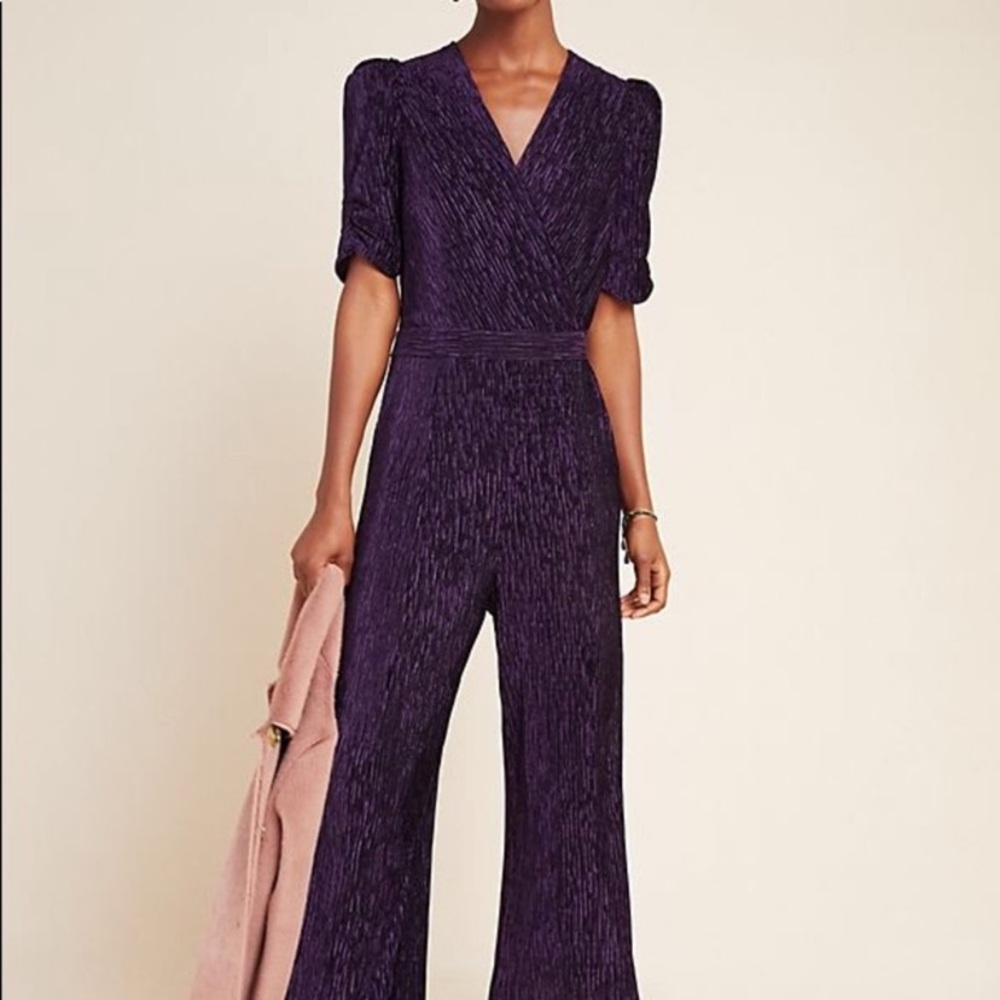 Beautiful velvet jumpsuit from Anthropologie